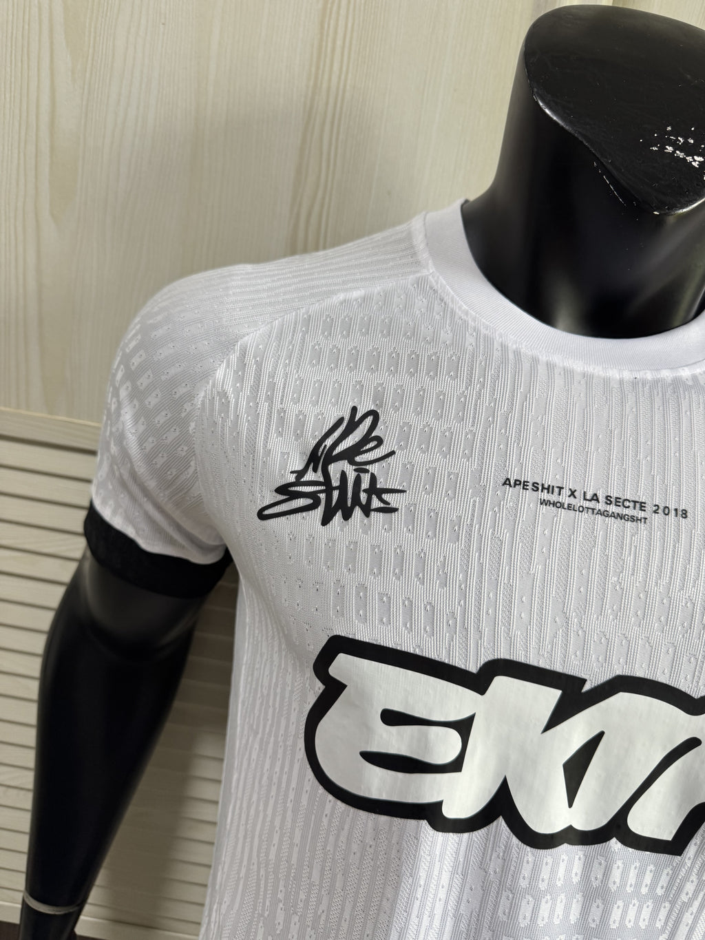 Ekip White Soccer Jersey 202526– Apeshit x La Secte 2018 Collaboration Shirt
