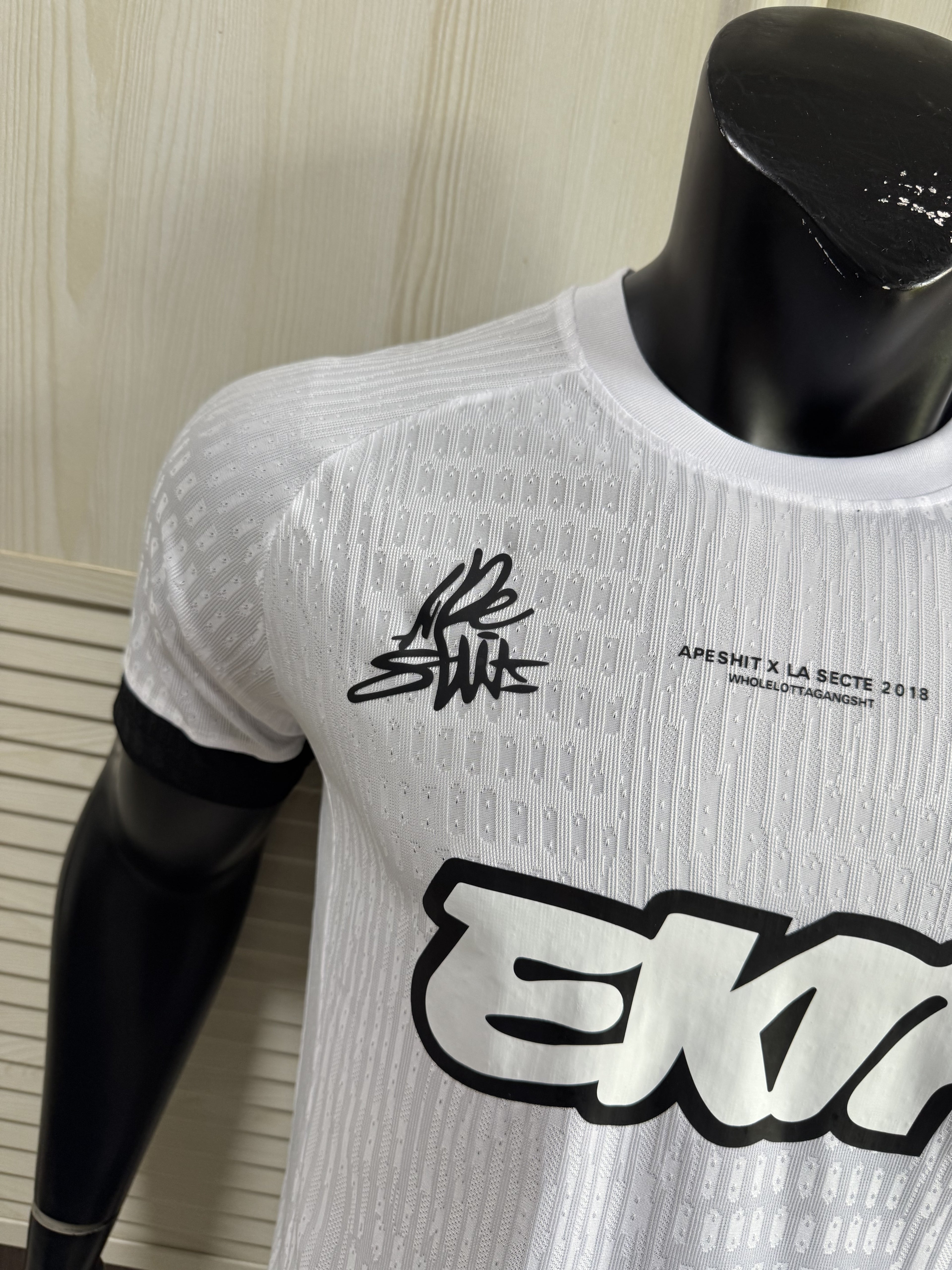 Ekip White Soccer Jersey 202526– Apeshit x La Secte 2018 Collaboration Shirt