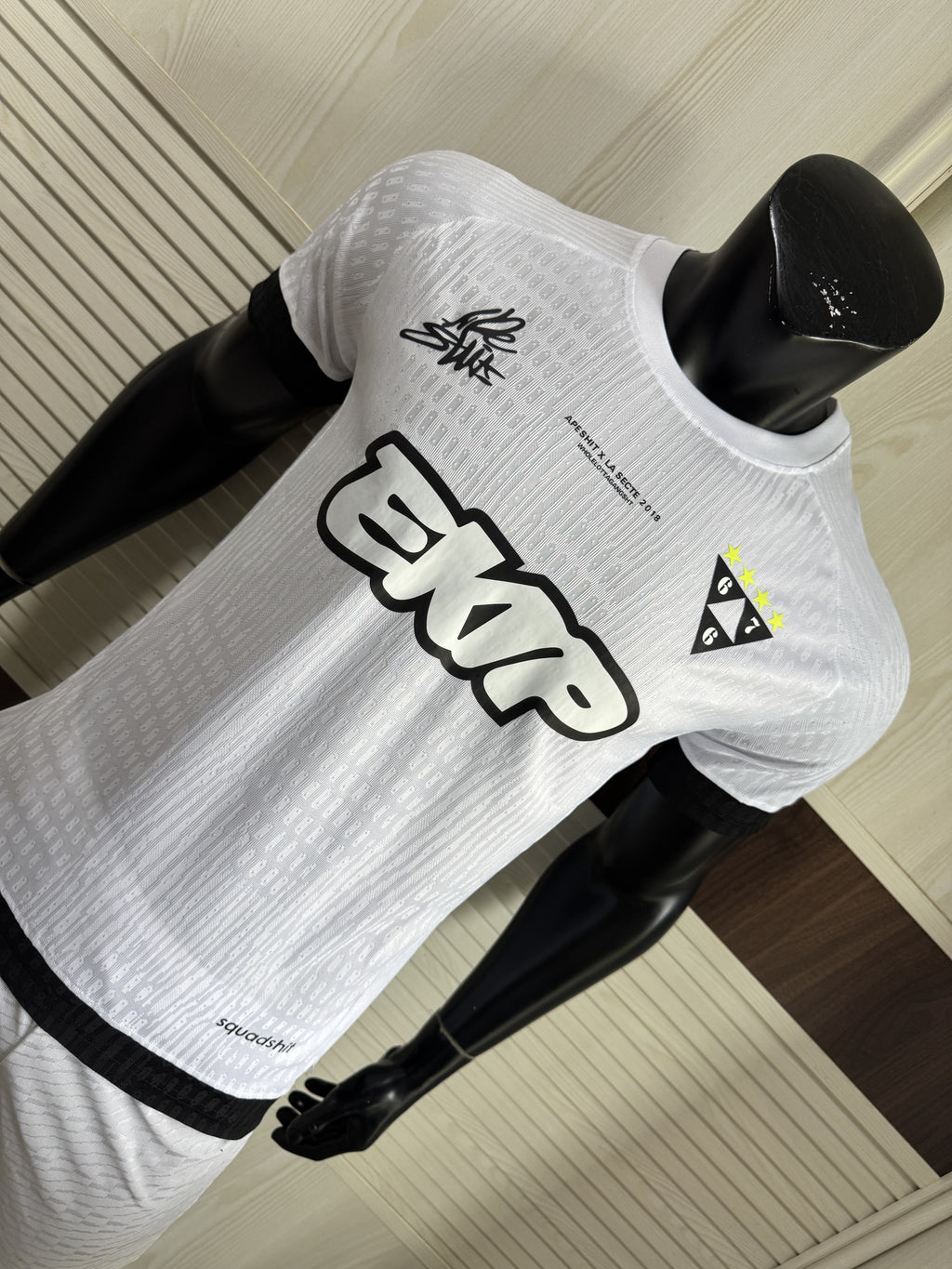 Ekip White Soccer Jersey 202526– Apeshit x La Secte 2018 Collaboration Shirt
