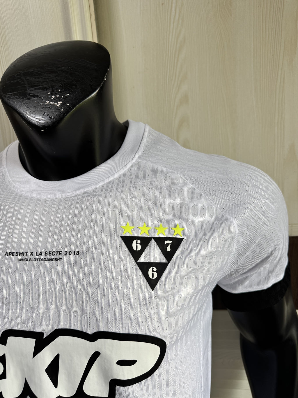 Ekip White Soccer Jersey 202526– Apeshit x La Secte 2018 Collaboration Shirt