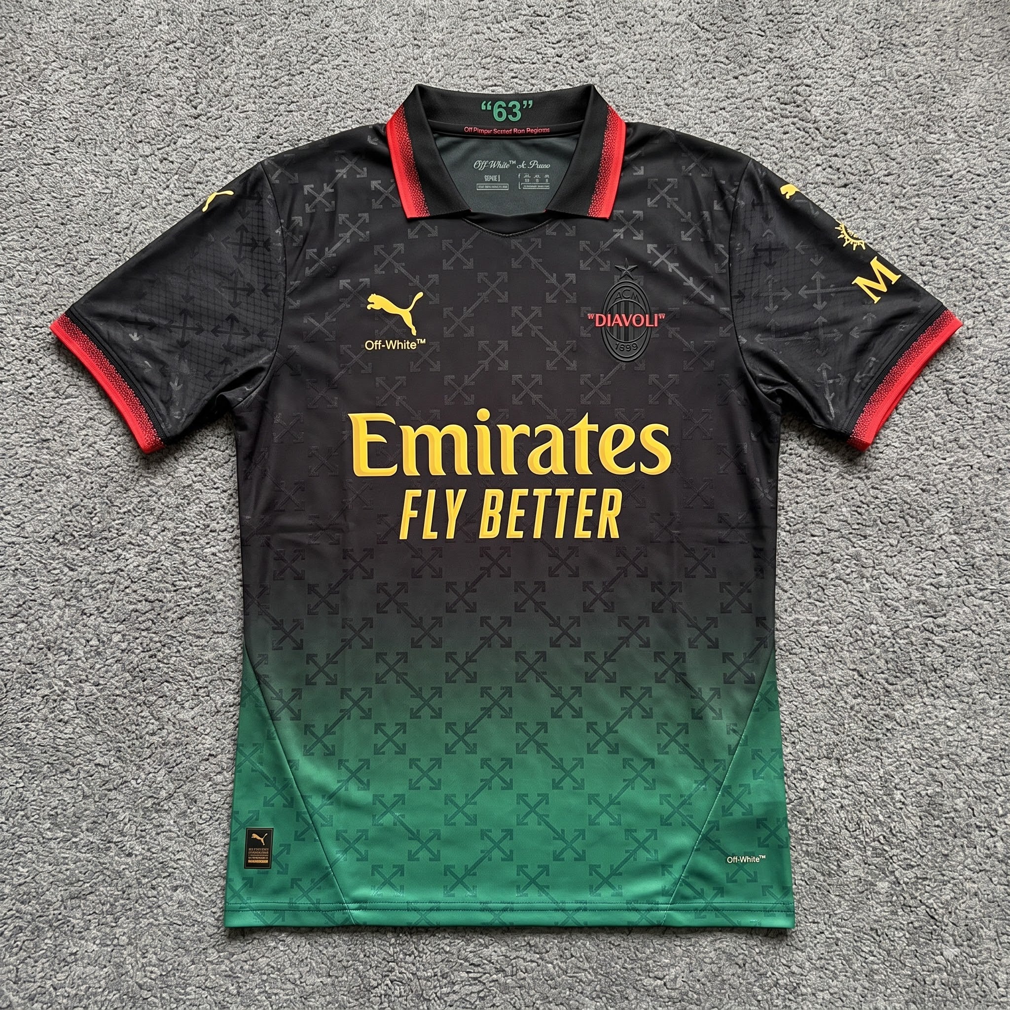 BLACK JERSEY PUMA X AC MILAN X OFF-WHITE™ 202425