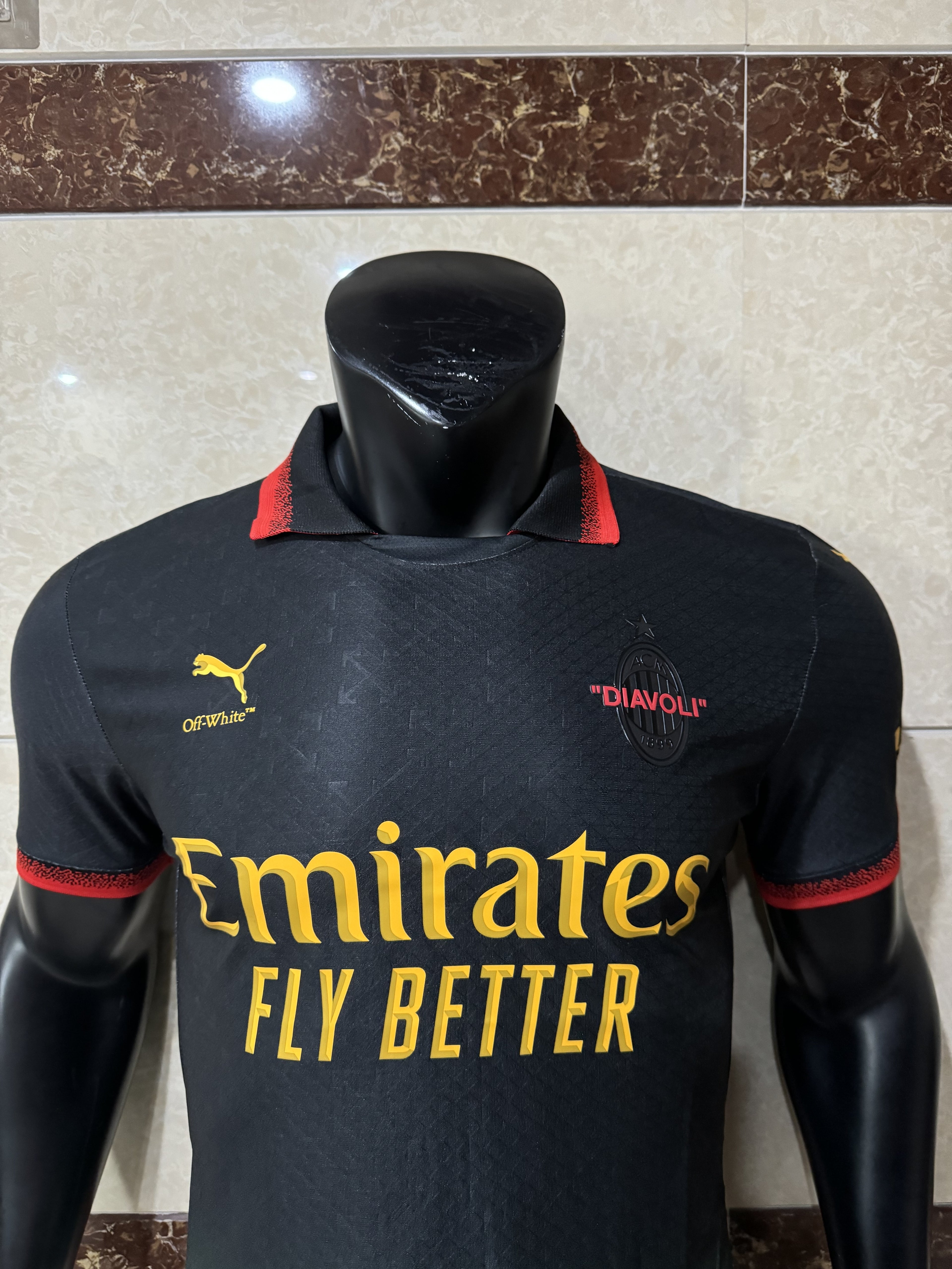 BLACK JERSEY PUMA X AC MILAN X OFF-WHITE™ 202425