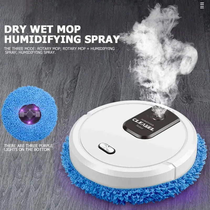2026New Smart Sweeping and Mop Robot Vacuum Cleaner Household Rechargeable Dry and Wet Home Appliance With Humidifying Spray